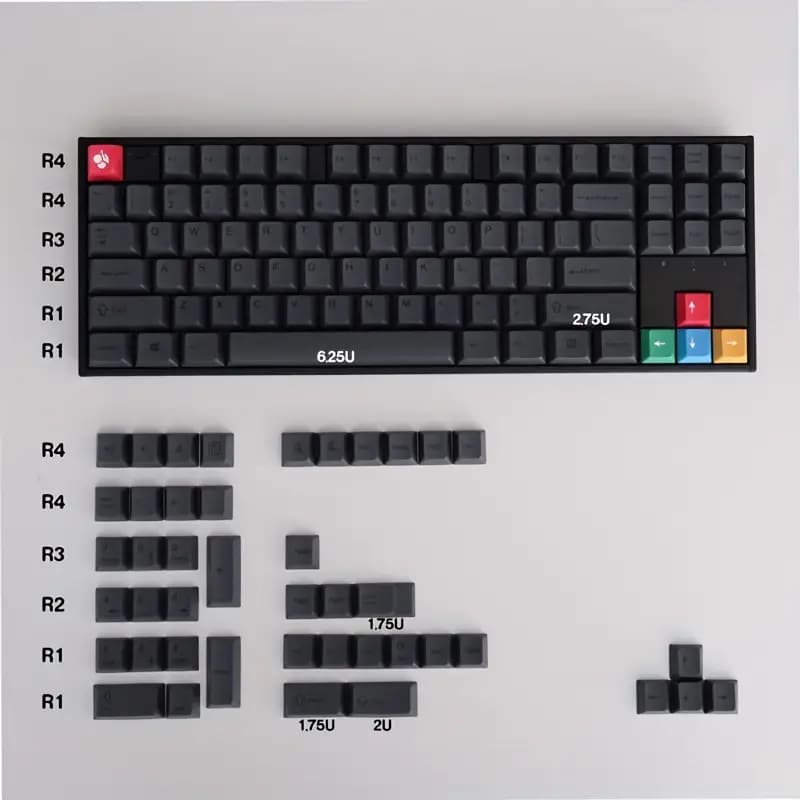 Black Mechanical Keyboard Keycaps